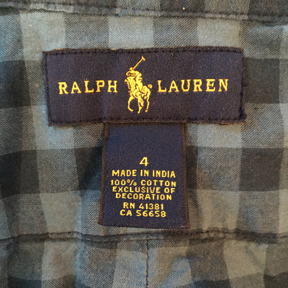 Ralph Lauren Kids Blue Checked Button Down Shirt - Picture 4 of 4